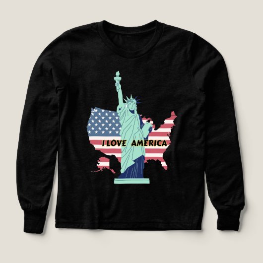 I Love America - Liberty & Pride T-Shirt (Motif recto)
