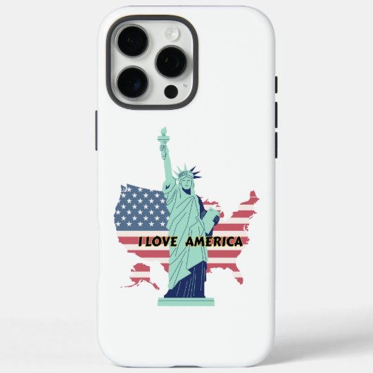 I Love America – Liberty & Pride T-shirt Case-Mate iPhone Case (Achterkant)