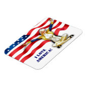 I Love America. Retro Pin-Up Magneet (Linkerzijde)