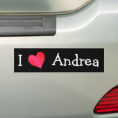 I Love Andrea Bumpersticker (Op auto)