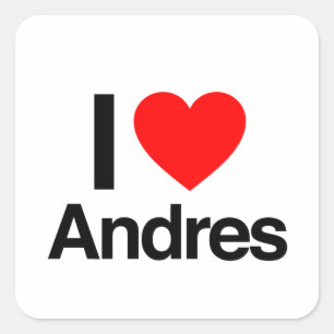 i love andres vierkante sticker