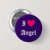 I Love Angel Ronde Button 5,7 Cm (Voorkant /achterkant)