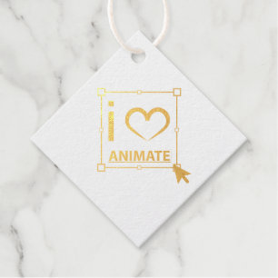 I Love Animate Bedankjes Labels