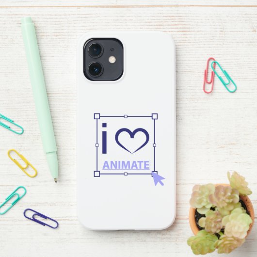 I Love Animate iPhone Hoesje (Op bureau)