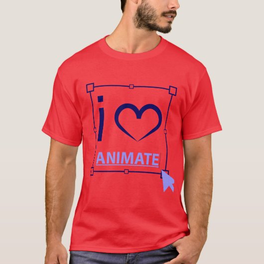 I Love Animate T-shirt (Voorkant)