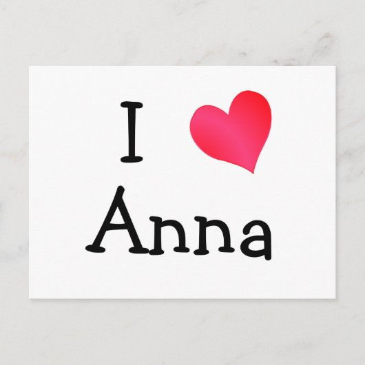 I Love Anna Briefkaart (Voorkant)