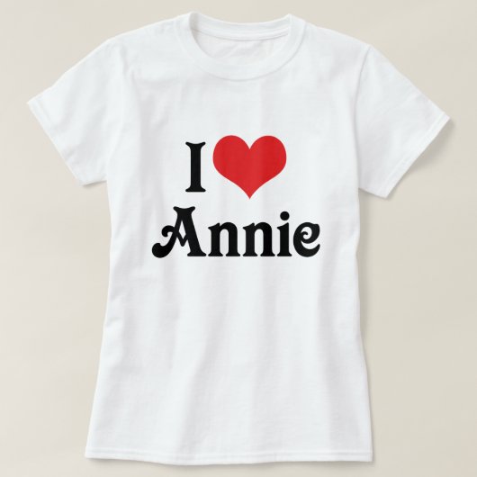 I Love Annie T-shirt (Design voorkant)