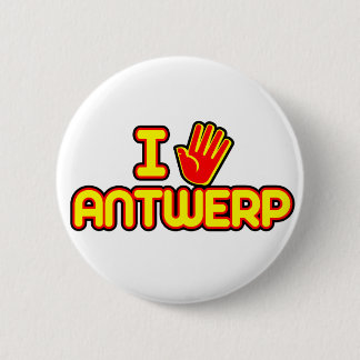 I Love Antwerpen (hand) Ronde Button 5,7 Cm