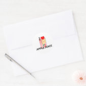 I Love Apple Juice Ronde Sticker (Envelop)