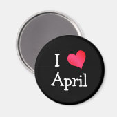 I Love April Magneet (Voorkant / Achterkant)