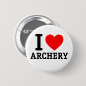 I Love Archery Ronde Button 5,7 Cm (Voorkant /achterkant)