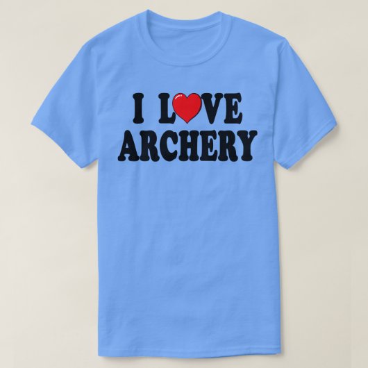 I Love Archery Typography Design T-shirt (Design voorkant)
