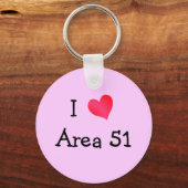 I Love Area 51 Sleutelhanger (Voorkant)