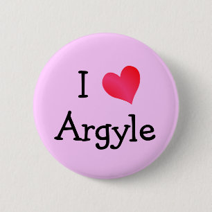 I Love Argyle Ronde Button 5,7 Cm