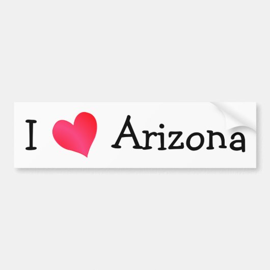 I Love Arizona Bumpersticker (Voorkant)