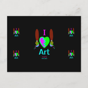 I Love Art Briefkaart