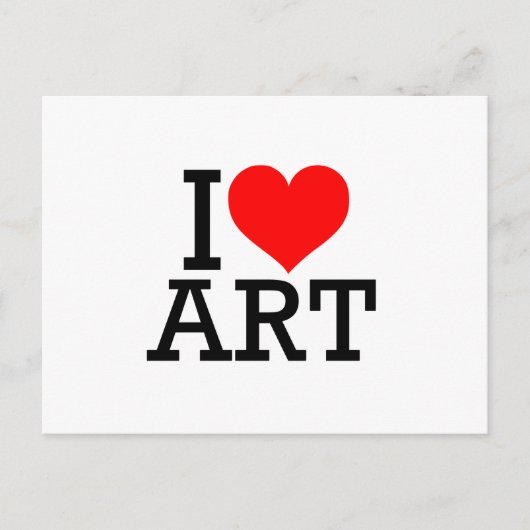 I Love Art Briefkaart (Voorkant)