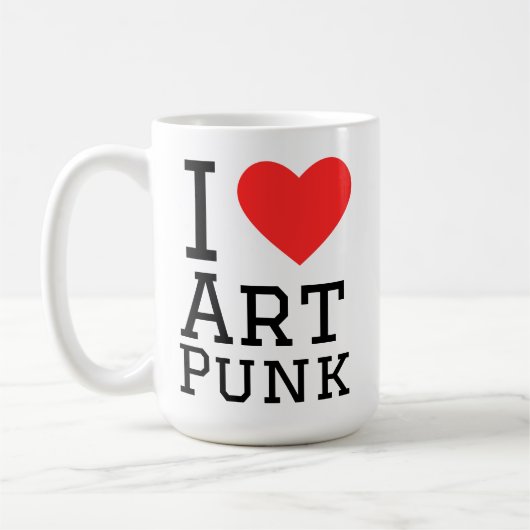 I love art punk square sticker koffiemok (Links)