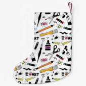 I Love Art Supplies Pattern Kleine Kerstsok (Achterkant)