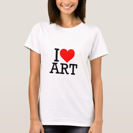 I Love Art Women's Basic T-Shirt (Devant)