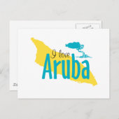 I Love Aruba Briefkaart (Voorkant / Achterkant)