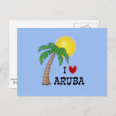I Love Aruba Briefkaart (Voorkant / Achterkant)