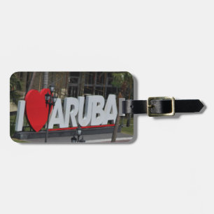 "I Love Aruba"-teken, fotografie, Bagagelabel