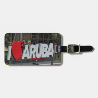 "I Love Aruba"-teken, fotografie, Bagagelabel