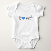 I Love ASL (American Sign Language) Baby Creeper Romper (Voorkant)