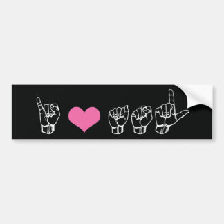 I Love ASL Bumpersticker