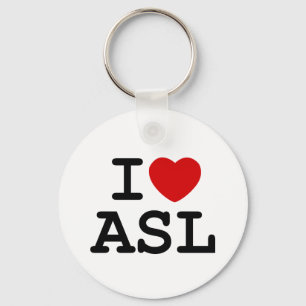 I Love ASL Sleutelhanger