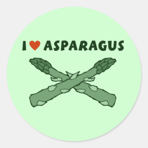 I Love Asparagus Ronde Sticker