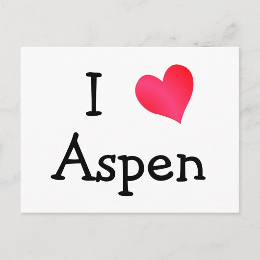 I Love Aspen Briefkaart (Voorkant)
