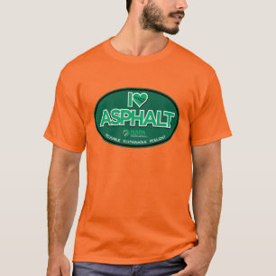 I Love Asphalt Homme T-Shirt - Safety Orange