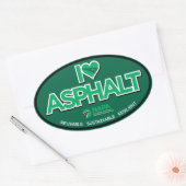 I Love Asphalt Stickers - Oval (Enveloppe)