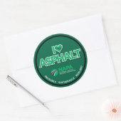 I Love Asphalt Stickers - Round (Enveloppe)