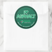 I Love Asphalt Stickers - Round (Sac)