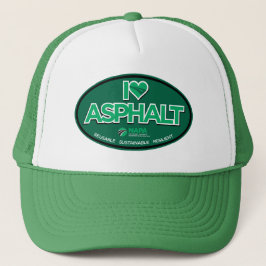 I Love Asphalt Trucker Hat - Green Pet