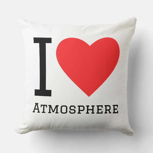I love atmosphere square sticker kussen (Voorkant)