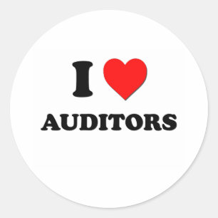 I Love Auditors Ronde Sticker
