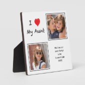 I Love Aunt 2 Photo Plaque (Recto)