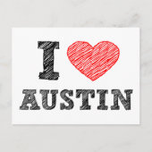 I Love Austin Briefkaart (Voorkant)