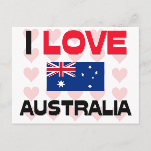 I Love Australia Briefkaart (Voorkant)