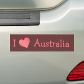 I Love Australia Bumpersticker (Op auto)