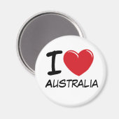 I Love Australia Magneet (Voorkant / Achterkant)