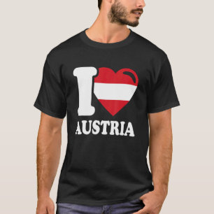 I Love Austria Homeland Austrian Flag 7 T-shirt