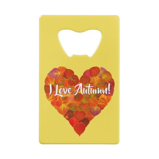 I Love Automne!—Rouge Aspen Leaf Heart 1 (Dos)