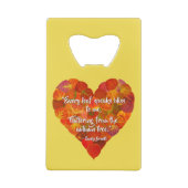 I Love Automne—Rouge Aspen Leaf Heart 1, Citation (Dos)