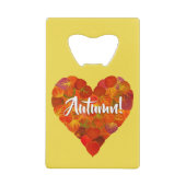 I Love Autumn, Bold—Red Aspen Leaf Heart 1 (Devant)