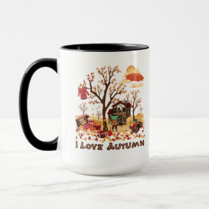 I Love Autumn - Herfst Scenery Mok